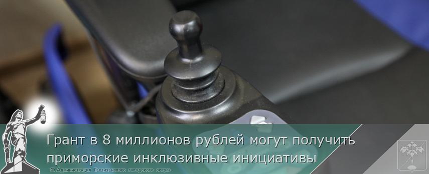 Грант в 8 миллионов рублей могут получить приморские инклюзивные инициативы | Администрация муниципального округа город Партизанск Приморского края Официальный сайт
