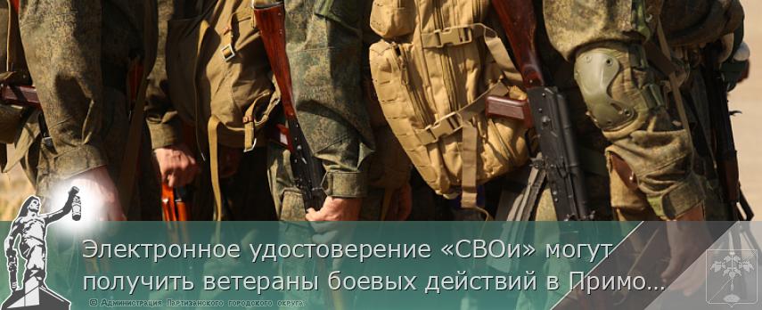Электронное удостоверение «СВОи» могут получить ветераны боевых действий в Приморье | Администрация муниципального округа город Партизанск Приморского края Официальный сайт