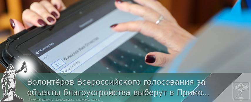 Волонтёров Всероссийского голосования за объекты благоустройства выберут в Приморье | Администрация муниципального округа город Партизанск Приморского края Официальный сайт